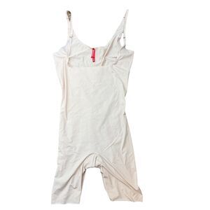 Spanx Shapewear Bodysuit Women's XL Nude Open Bust Slip